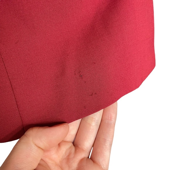 Theory Wool Blazer 4 Gabrielle Tailor Jacket Burgundy Red Single Button Plunging - Picture 16 of 16